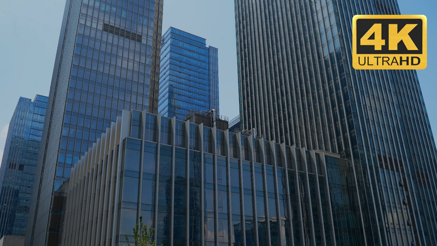 4K金融商务城市大楼CBD延时视频素材