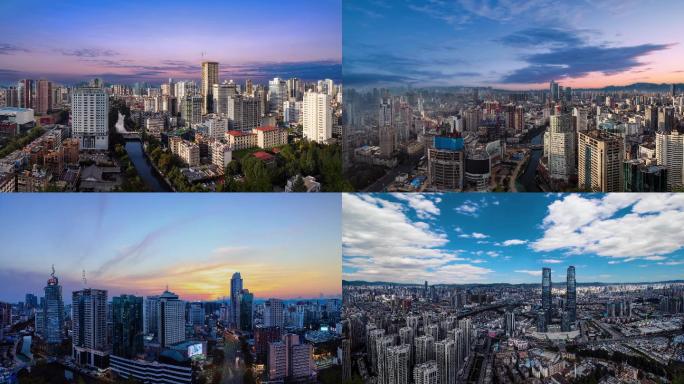 6组_昆明 地标 航拍 东风广场 翠湖