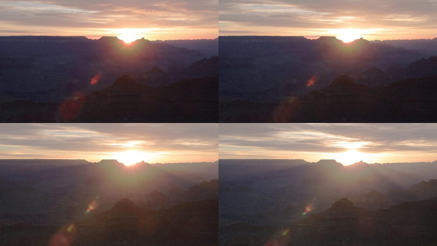 延时大峡谷国家公园美国亚利桑那州美丽的日出