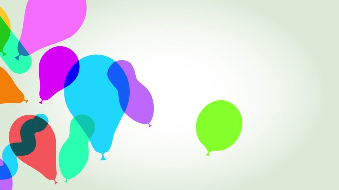 生日气球动画造型充满气体模仿实物