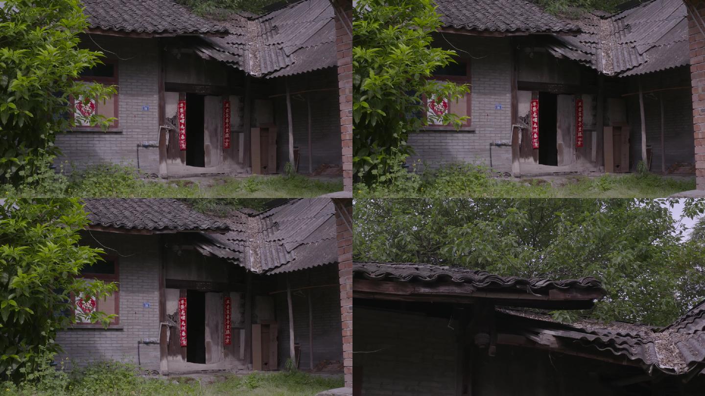 农村房子破旧房屋扶贫老房子旧房子视频素材