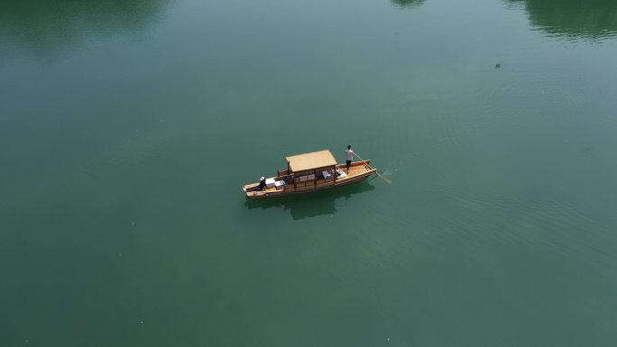 航拍杭州西湖浴鹄湾