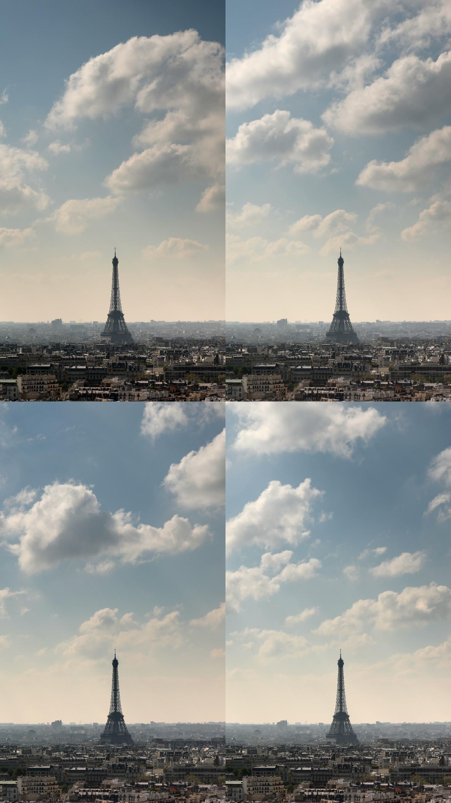 巴黎上空的云层铁塔