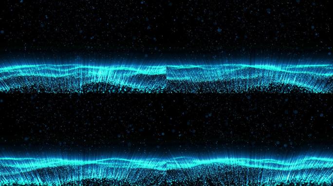 唯美蓝色粒子海洋LED背景素材