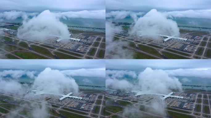 云海下的深圳宝安国际机场气势磅礴的美5