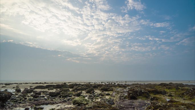 北海涠洲岛贝壳海滩日出延时（2）