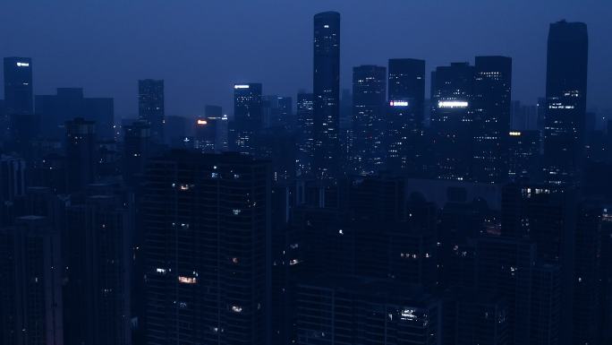 五象新区写字楼夜景-冷调