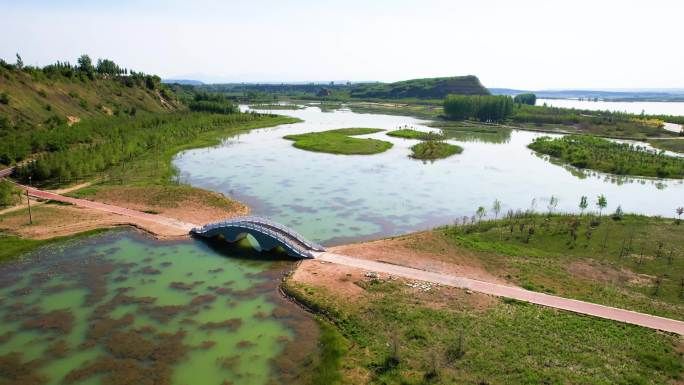【4K】景区湖泊生态自然环境航拍