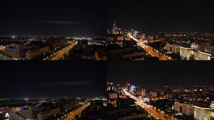 北京长安街国贸夜景