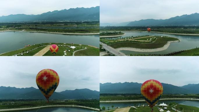 景区热气球航拍