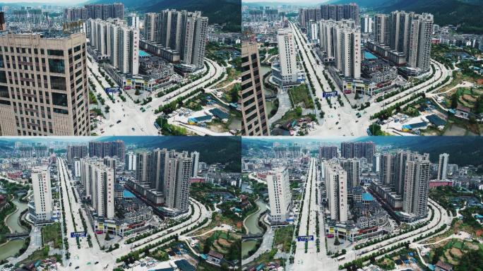 小县城建筑航拍