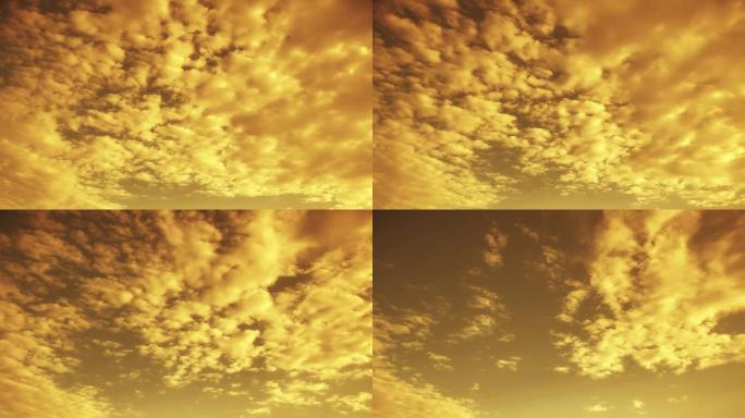 【HD天空】梦幻金色高积云层碎云奇幻空境