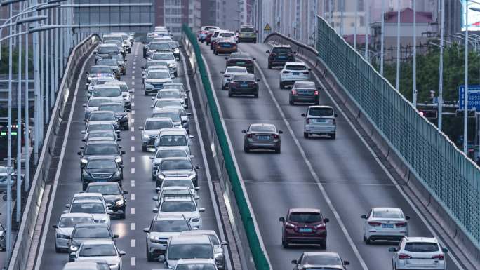 城市堵车车流延时