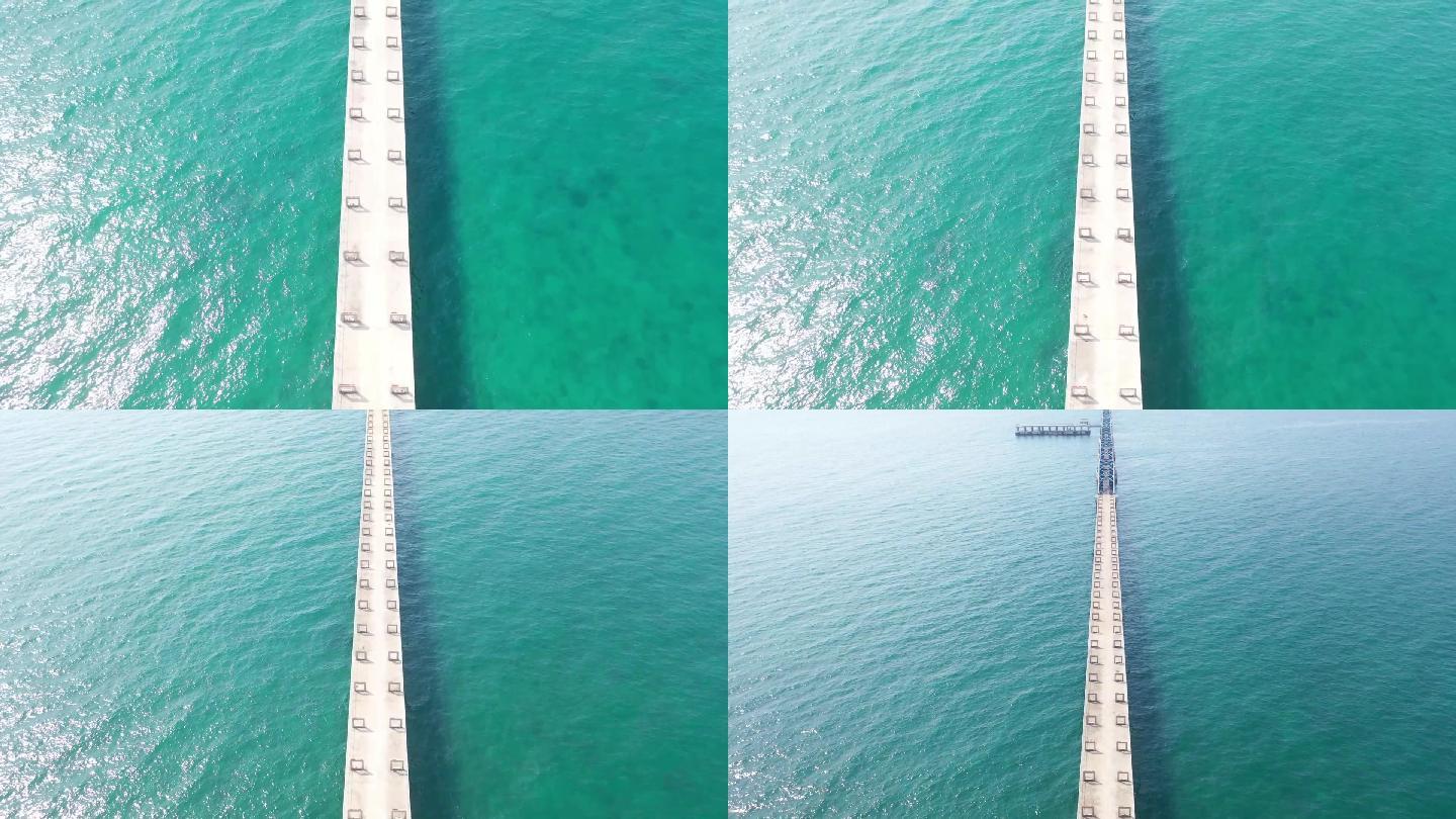 原创 广西北海涠洲岛海滨蓝桥自然风光航拍
