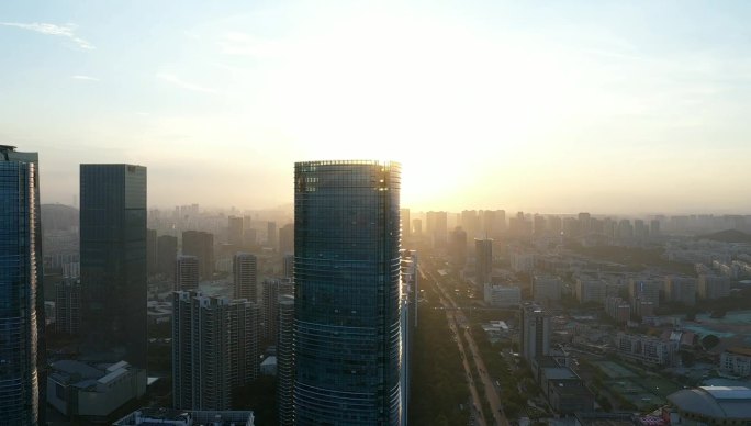 厦门 建发大厦 紫金广场  观音山 日落