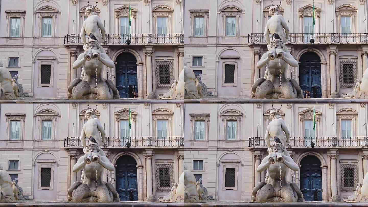 罗马纳沃纳广场摩罗广场雕像