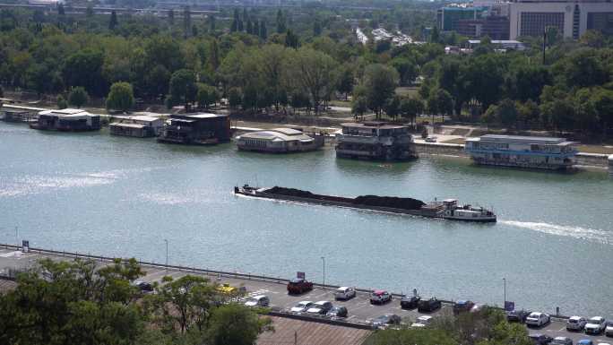 萨瓦河驳船运输大运河水路水运