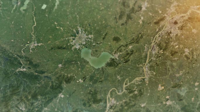 巢湖-卫星地图穿云俯瞰