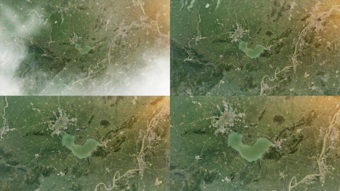 巢湖-卫星地图穿云俯瞰