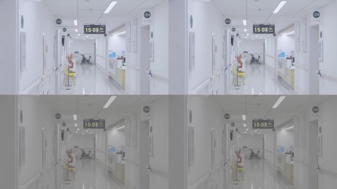 医院病房走廊空镜4K实拍