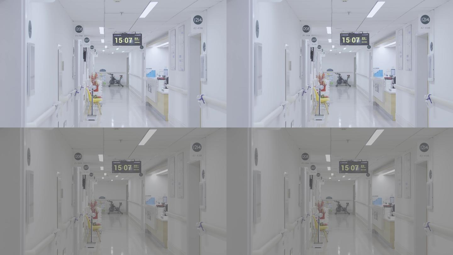 医院病房走廊空镜4K实拍