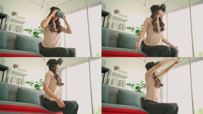 VR眼镜在家。vr眼镜虚拟现实屏幕