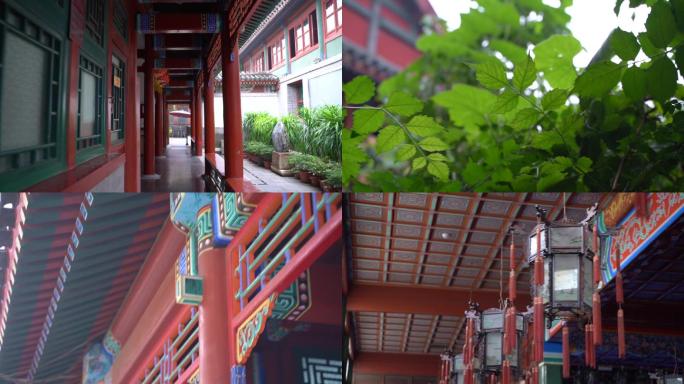 北京古风建筑茶楼庭院