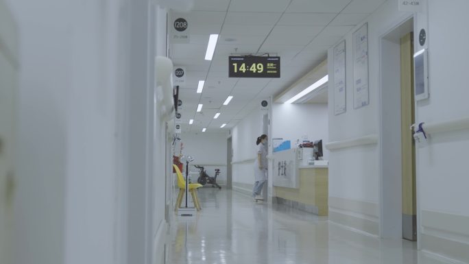 医院病房走廊4K实拍