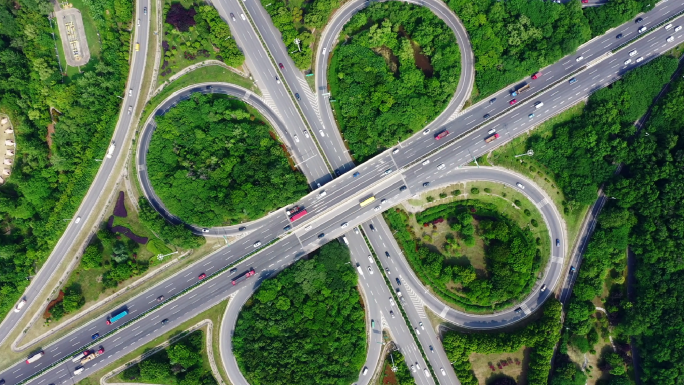 高速公路航拍