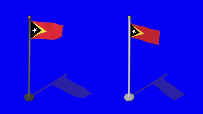 东帝汶等距旗两杆旗