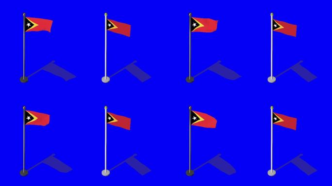 东帝汶等距旗两杆旗