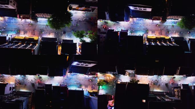 鸟瞰长沙太平老街夜景