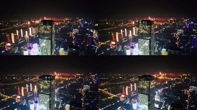 长沙国金中心ifs-夜景航拍