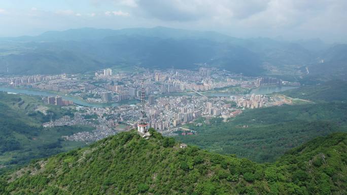 清远阳山县城全景航拍