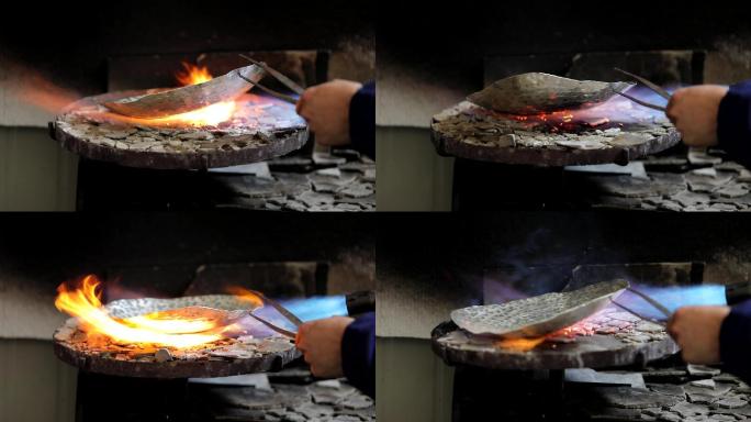 银壶银片淬火过程