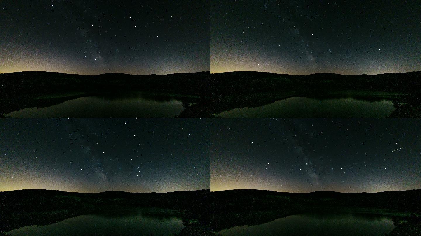 银河时间在湖面上流逝