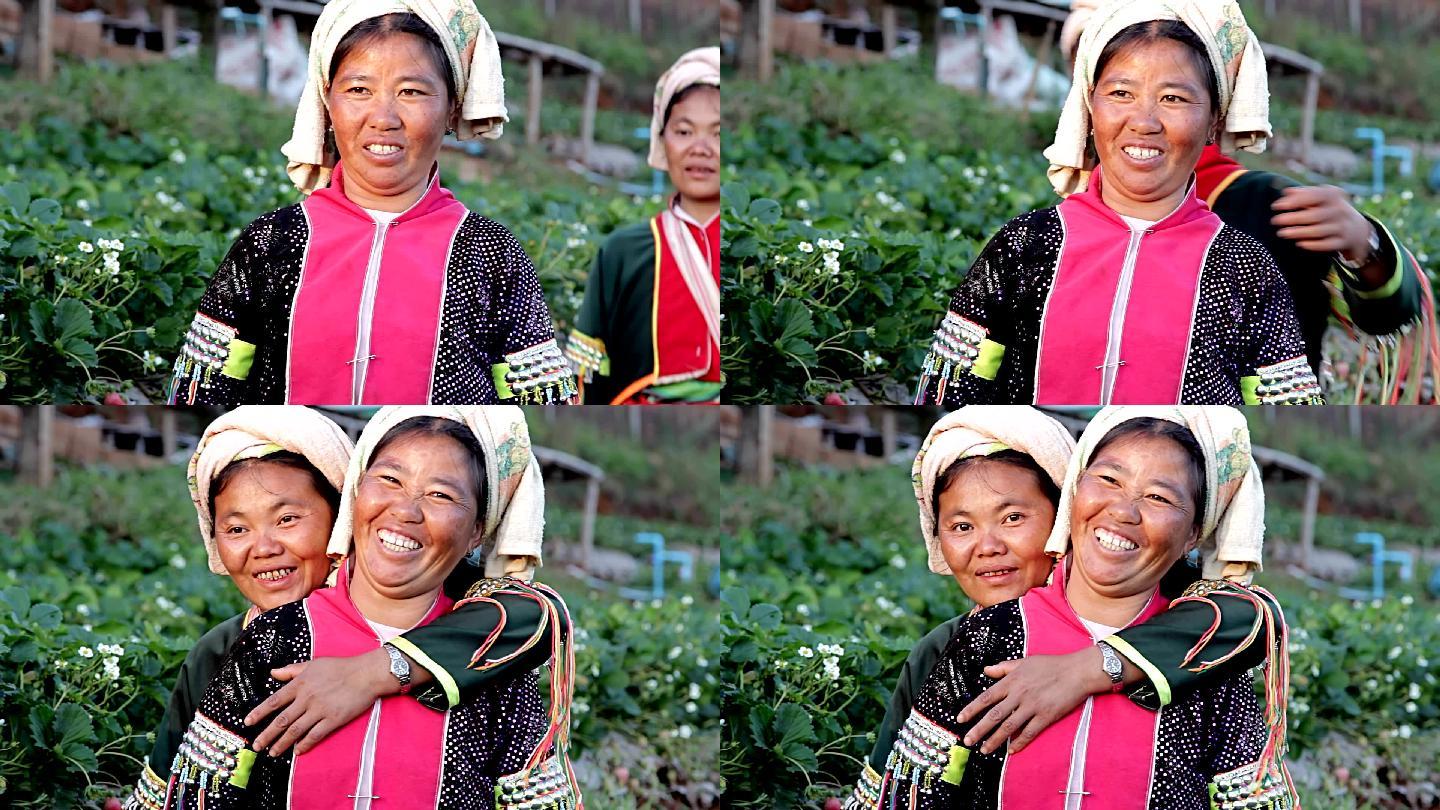 拉祜山部落女子。东南亚妇女