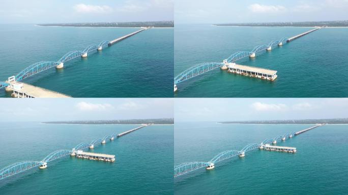 原创 广西北海涠洲岛海滨蓝桥自然风光航拍
