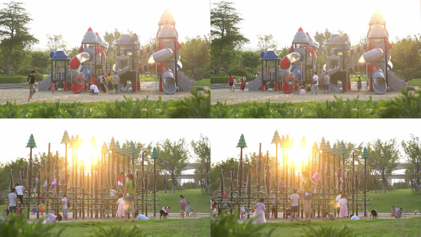 4K公园游乐场延时视频