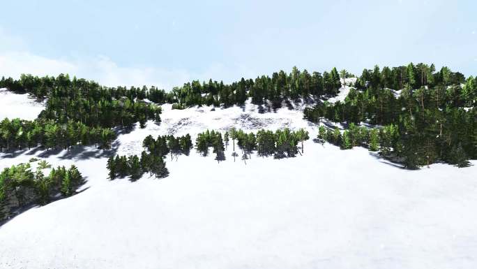 4K山脉天气冬天雪季大寒下雪