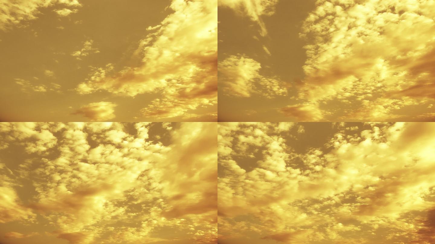 【HD天空】温暖治愈梦幻金色云层云景薄云