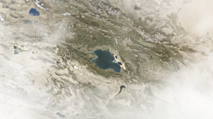 青海湖-卫星地图穿云俯瞰