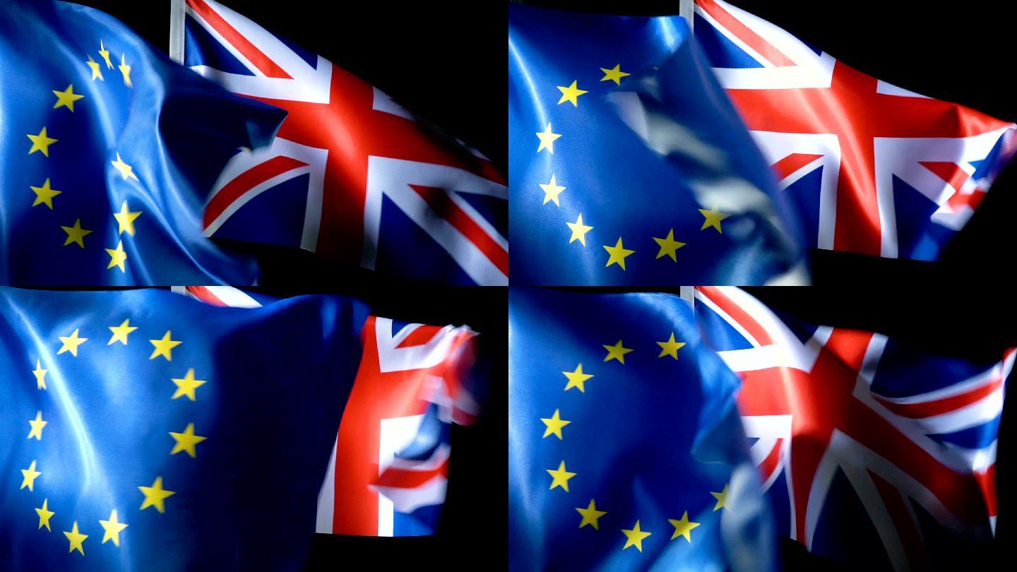 欧盟国旗和英国国旗