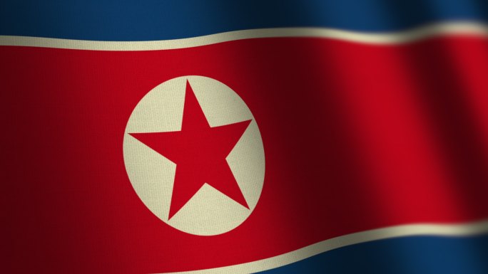 朝鲜国旗-环。4k
