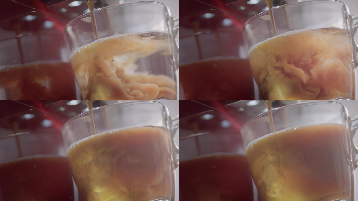 升格拍摄自动咖啡机咖啡入杯