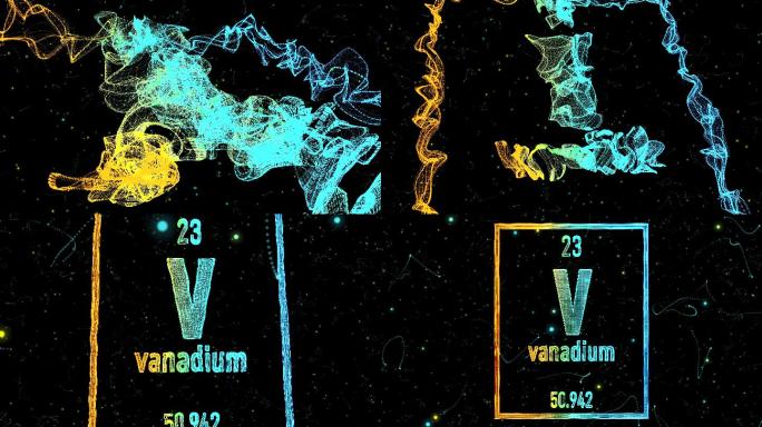 元素周期表中的钒符号