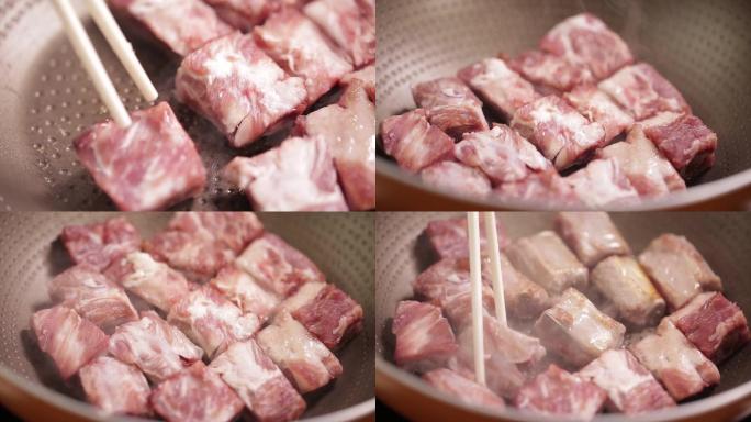 【镜头合集】平底锅煎小排  (2)