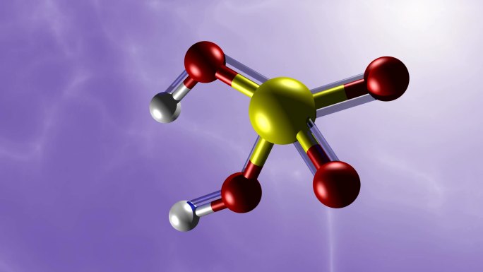 硫酸分子硫酸模型
