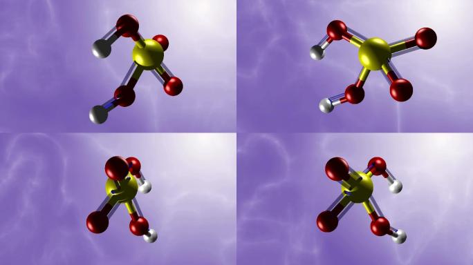 硫酸分子硫酸模型