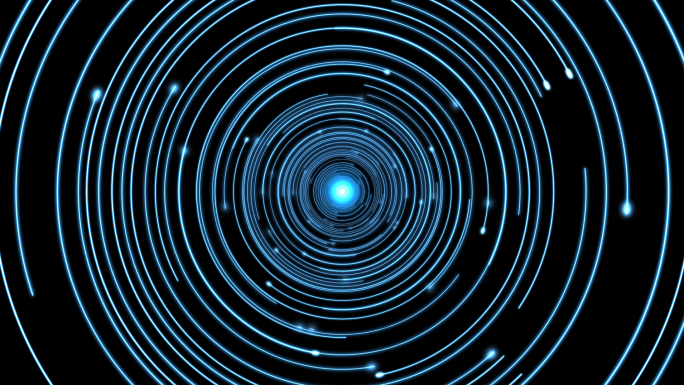 科技线圈旋转动画粒子线条ae模板